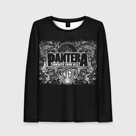Женский лонгслив 3D с принтом PANTERA. в Петрозаводске, 100% полиэстер | длинные рукава, круглый вырез горловины, полуприлегающий силуэт | pantera | американская метал группа | грув метал | группа | музыка | пантера | рок | рок группа
