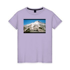 Женская футболка хлопок с принтом The Shining Landscape в Петрозаводске, 100% хлопок | прямой крой, круглый вырез горловины, длина до линии бедер, слегка спущенное плечо | the shining | vdosadir | горы | пейзаж | сияние | стэнли кубрик