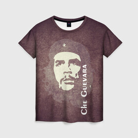 Женская футболка 3D с принтом Че Гевара в Петрозаводске, 100% полиэфир ( синтетическое хлопкоподобное полотно) | прямой крой, круглый вырез горловины, длина до линии бедер | che guevara | исторические личности | революция | че гевара