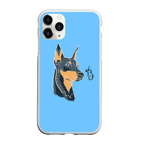 Чехол для iPhone 11 Pro Max матовый с принтом Doberman в Петрозаводске, Силикон |  | art | doberman | dog | drawing | print | арт | добер | доберман | песик | рисунок | собака | стиль | фанарт