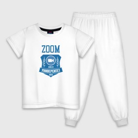 Детская пижама хлопок с принтом ZOOM обучение 2020 в Петрозаводске, 100% хлопок |  брюки и футболка прямого кроя, без карманов, на брюках мягкая резинка на поясе и по низу штанин
 | covid | covid 19 | zoom | zoom cloud | дистанционное | конференция | коронавирус | обучение | удалёнка | универ | университет | урок | уроки | школа | школьная