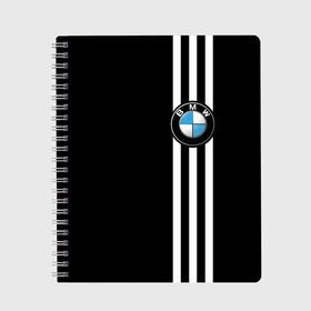 Тетрадь с принтом BMW SPORT в Петрозаводске, 100% бумага | 48 листов, плотность листов — 60 г/м2, плотность картонной обложки — 250 г/м2. Листы скреплены сбоку удобной пружинной спиралью. Уголки страниц и обложки скругленные. Цвет линий — светло-серый
 | Тематика изображения на принте: bmw | bmw motorsport | bmw performance | carbon | m | m power | motorsport | performance | sport | бмв | карбон | моторспорт | спорт