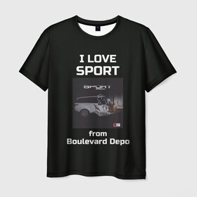 Мужская футболка 3D с принтом Sport  в Петрозаводске, 100% полиэфир | прямой крой, круглый вырез горловины, длина до линии бедер | boulevard depo | sport | бульвар | бульвар депо | депо | спорт