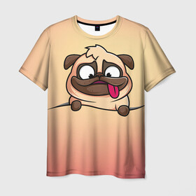 Мужская футболка 3D с принтом Tasty в Петрозаводске, 100% полиэфир | прямой крой, круглый вырез горловины, длина до линии бедер | животные | забавные | звери | смешные | собаки