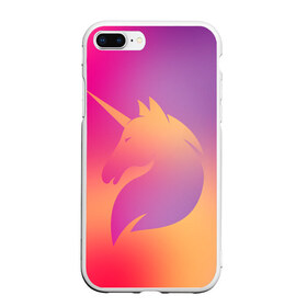 Чехол для iPhone 7Plus/8 Plus матовый с принтом Unicorn gradient в Петрозаводске, Силикон | Область печати: задняя сторона чехла, без боковых панелей | fairy | horse | unicorn | unikorn | градиент | единорог | конь | лошадь