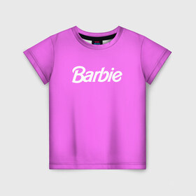 Детская футболка 3D с принтом Barbie в Петрозаводске, 100% гипоаллергенный полиэфир | прямой крой, круглый вырез горловины, длина до линии бедер, чуть спущенное плечо, ткань немного тянется | Тематика изображения на принте: barbie | барби | кукла | кукла барби