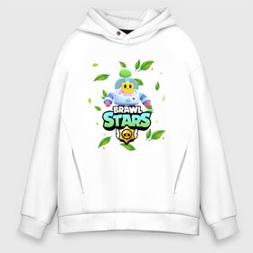 Мужское худи Oversize хлопок с принтом Sprout Brawl Stars в Петрозаводске, френч-терри — 70% хлопок, 30% полиэстер. Мягкий теплый начес внутри —100% хлопок | боковые карманы, эластичные манжеты и нижняя кромка, капюшон на магнитной кнопке | brawl | brawl stars | sprout | бравл | бравл старс | росток | спраут | спраут brawl stars | спроут