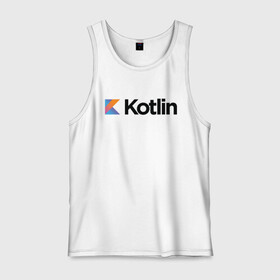 Мужская майка хлопок с принтом Kotlin в Петрозаводске, 100% хлопок |  | kotlin | котлин