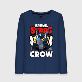 Женский лонгслив хлопок с принтом B S MECHA CROW в Петрозаводске, 100% хлопок |  | bibi | brawl stars | crow | leon | leon shark | max | mecha crow | mr.p | phoenix | sally leon | sprout | stars | unicorn | virus 8 bit | werewolf | биби | ворон | леон | оборотень | пингвин