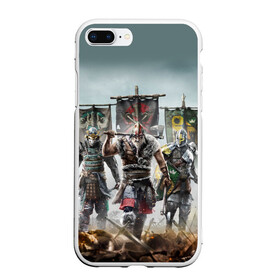 Чехол для iPhone 7Plus/8 Plus матовый с принтом For Honor в Петрозаводске, Силикон | Область печати: задняя сторона чехла, без боковых панелей | for honor | hack and slash | викинг | за честь | игра | песнь войны | рыцарь | самурай