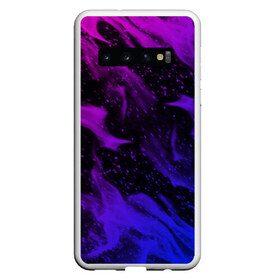 Чехол для Samsung Galaxy S10 с принтом НЕОНОВЫЙ ОГОНЬ в Петрозаводске, Силикон | Область печати: задняя сторона чехла, без боковых панелей | Тематика изображения на принте: abstraction | bright | fire | flame | geometry | heat | hexagon | light | neon | texture | triangle | wildfire | абстракция | геометрия | искры | неон | неоновый | огненный | огонь | пламя | пожар | соты | текстура