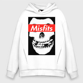 Мужское худи Oversize хлопок с принтом Misfits в Петрозаводске, френч-терри — 70% хлопок, 30% полиэстер. Мягкий теплый начес внутри —100% хлопок | боковые карманы, эластичные манжеты и нижняя кромка, капюшон на магнитной кнопке | clash | cure | horror | horrorpunk | linkin park | misfits | punk | punkrock | ramones | король и шут | панкрок