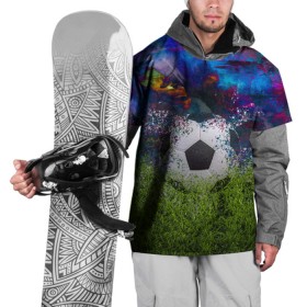 Накидка на куртку 3D с принтом Мяч в Петрозаводске, 100% полиэстер |  | Тематика изображения на принте: газон | гол | игры | космос | красивая | модная | мяч | мячик | распад | спортивная | стильная | футбол | футболист