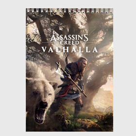 Скетчбук с принтом Assassin’s Creed Valhalla в Петрозаводске, 100% бумага
 | 48 листов, плотность листов — 100 г/м2, плотность картонной обложки — 250 г/м2. Листы скреплены сверху удобной пружинной спиралью | action | creed | eivor | rpg | ubisoft | valhalla | viking | vikings | англия | ассасин | ассасина | вальгалла | викинг | викинги | кредо | эйвор