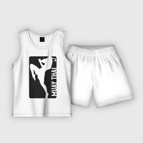 Детская пижама с шортами хлопок с принтом Muay Thai в Петрозаводске,  |  | boxing | fight | kickboxing | mma | muay thai | бои без правил | мма | муай тай | тайский бокс