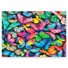 Поздравительная открытка с принтом Радужный рой в Петрозаводске, 100% бумага | плотность бумаги 280 г/м2, матовая, на обратной стороне линовка и место для марки
 | бабочка | бабочки | белый | бирюзовый | зеленый | красный | розовый | серый | синий | фиолетовый | яркий цвет