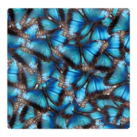 Магнитный плакат 3Х3 с принтом Небесный рой в Петрозаводске, Полимерный материал с магнитным слоем | 9 деталей размером 9*9 см | Тематика изображения на принте: бабочка | бабочки | белый | синий | черный | яркий цвет