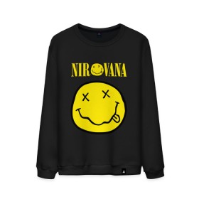 Мужской свитшот хлопок с принтом NIRVANA в Петрозаводске, 100% хлопок |  | nirvana | nirvana smells | nirvana smells like | teen spirit | курт кобейн | нирвана | нирвана песни.