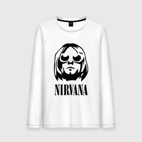 Мужской лонгслив хлопок с принтом NIRVANA в Петрозаводске, 100% хлопок |  | nirvana | nirvana smells | nirvana smells like | teen spirit | курт кобейн | нирвана | нирвана песни.