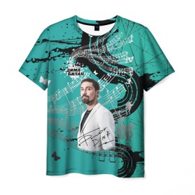 Мужская футболка 3D с принтом Дима Билан в Петрозаводске, 100% полиэфир | прямой крой, круглый вырез горловины, длина до линии бедер | актер | билан | дима | певец