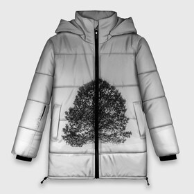 Женская зимняя куртка 3D с принтом дерево снег минимализм чб в Петрозаводске, верх — 100% полиэстер; подкладка — 100% полиэстер; утеплитель — 100% полиэстер | длина ниже бедра, силуэт Оверсайз. Есть воротник-стойка, отстегивающийся капюшон и ветрозащитная планка. 

Боковые карманы с листочкой на кнопках и внутренний карман на молнии | doodling | pattern | textures | tiles | ветки | дерево | дудлинг | зима | коллаж | крона | минимализм | одиночество | пасмурно | паттерны | реализм | серость | серый | снег | ствол | тайлы | текстуры | фон | фото | чб