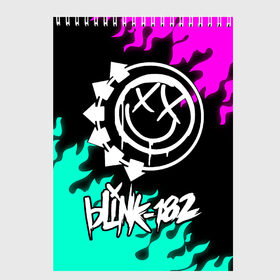 Скетчбук с принтом Blink-182 (5) в Петрозаводске, 100% бумага
 | 48 листов, плотность листов — 100 г/м2, плотность картонной обложки — 250 г/м2. Листы скреплены сверху удобной пружинной спиралью | blink | music | rock | блинк | музыка | рок