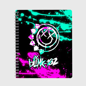 Тетрадь с принтом Blink-182 (6) в Петрозаводске, 100% бумага | 48 листов, плотность листов — 60 г/м2, плотность картонной обложки — 250 г/м2. Листы скреплены сбоку удобной пружинной спиралью. Уголки страниц и обложки скругленные. Цвет линий — светло-серый
 | blink | music | rock | блинк | музыка | рок