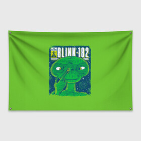 Флаг-баннер с принтом Blink-182 (9) в Петрозаводске, 100% полиэстер | размер 67 х 109 см, плотность ткани — 95 г/м2; по краям флага есть четыре люверса для крепления | blink | music | rock | блинк | музыка | рок
