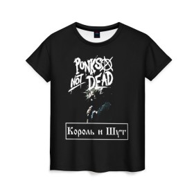 Женская футболка 3D с принтом КИШ в Петрозаводске, 100% полиэфир ( синтетическое хлопкоподобное полотно) | прямой крой, круглый вырез горловины, длина до линии бедер | punks not dead | анархия | горшок | киш | король и шут | музыка | панк | панки не умирают | рок | рокер | русский рок