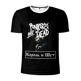 Мужская футболка 3D спортивная с принтом КИШ в Петрозаводске, 100% полиэстер с улучшенными характеристиками | приталенный силуэт, круглая горловина, широкие плечи, сужается к линии бедра | punks not dead | анархия | горшок | киш | король и шут | музыка | панк | панки не умирают | рок | рокер | русский рок