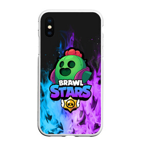 Чехол для iPhone XS Max матовый с принтом Brawl Stars SPIKE в Петрозаводске, Силикон | Область печати: задняя сторона чехла, без боковых панелей | 8 bit | 8 бит | bibi | brawl | brawl stars | crow | leon | spike | sprout | stars | бравл | бравл старс | браво старс | игра | компьютерная | кров | леон | онлайн | старс