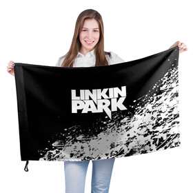 Флаг 3D с принтом LINKIN PARK [4] в Петрозаводске, 100% полиэстер | плотность ткани — 95 г/м2, размер — 67 х 109 см. Принт наносится с одной стороны | linkin | linkin park | music | park | rock | линкин | линкин парк | музыка | парк | рок