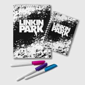 Блокнот с принтом LINKIN PARK [5] в Петрозаводске, 100% бумага | 48 листов, плотность листов — 60 г/м2, плотность картонной обложки — 250 г/м2. Листы скреплены удобной пружинной спиралью. Цвет линий — светло-серый
 | linkin | linkin park | music | park | rock | линкин | линкин парк | музыка | парк | рок