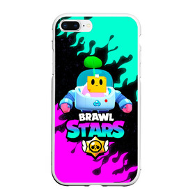 Чехол для iPhone 7Plus/8 Plus матовый с принтом BRAWL STARS (SPROUT) [26] в Петрозаводске, Силикон | Область печати: задняя сторона чехла, без боковых панелей | 8 bit | android | brawl | brawl stars | clash | clash royale | game | leon | royale | sprout | stars | андроид | игра | кольт | леон | мобильные игры | спраут