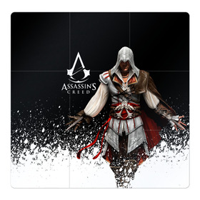 Магнитный плакат 3Х3 с принтом Assassin’s Creed [04] в Петрозаводске, Полимерный материал с магнитным слоем | 9 деталей размером 9*9 см | ezio | game | ubisoft | ассасин крид | кредо ассасина | эцио