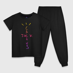 Детская пижама хлопок с принтом TRAVIS SCOTT в Петрозаводске, 100% хлопок |  брюки и футболка прямого кроя, без карманов, на брюках мягкая резинка на поясе и по низу штанин
 | Тематика изображения на принте: fortnite | fortnite 2 | fortnite x маршмелло | ikonik | marshmello | ninja | ninja streamer | travis scott | иконик | ниндзя | пили | трэвис скотт | фортнайт | фортнайт 2 | фортнайт глава 2