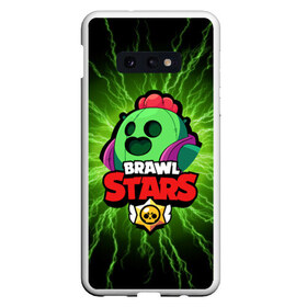 Чехол для Samsung S10E с принтом BRAWL STARS SPIKE в Петрозаводске, Силикон | Область печати: задняя сторона чехла, без боковых панелей | bibi | brawl stars | coach mike | crow | leon | leon shark | max | mecha crow | mr.p | phoenix | sally leon | spike | sprout | unicorn | virus 8 bit | werewolf | ворон | оборотень | пингвин