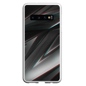 Чехол для Samsung Galaxy S10 с принтом GEOMETRY STRIPES GLITCH в Петрозаводске, Силикон | Область печати: задняя сторона чехла, без боковых панелей | Тематика изображения на принте: abstraction | geometry | hexagon | stripes | text | texture | абстракция | геометрия | красный | линии | неон | неоновый | полосы | соты | текстура | фигуры | черный