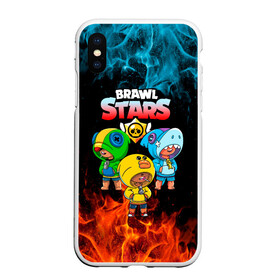 Чехол для iPhone XS Max матовый с принтом Brawl Stars Leon Trio в Петрозаводске, Силикон | Область печати: задняя сторона чехла, без боковых панелей | Тематика изображения на принте: 3 леона | brawl stars | brawl stars leon | leon | leon green | leon sally | leon shark | бравл старс | леон | леон акула | леон огонь | леон салли | леон старс | леоны