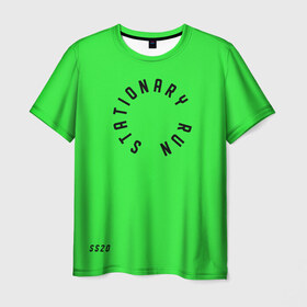 Мужская футболка 3D с принтом Stationary Run в Петрозаводске, 100% полиэфир | прямой крой, круглый вырез горловины, длина до линии бедер | russia running | russiarunning | бег | раша ранинг | спорт