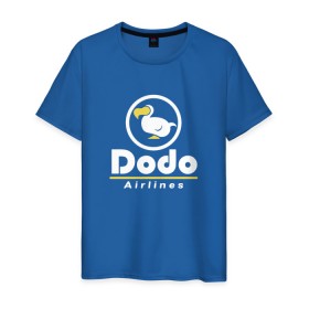 Мужская футболка хлопок с принтом Dodo Airlines в Петрозаводске, 100% хлопок | прямой крой, круглый вырез горловины, длина до линии бедер, слегка спущенное плечо. | animal crossing | dodo airlines | new horizons | авиаперевозчик | вымышленная компания | доставка | мем | мемы | почта | самолёты | транспорт