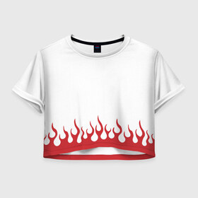 Женская футболка Crop-top 3D с принтом 4-ый Хокаге (Спина) в Петрозаводске, 100% полиэстер | круглая горловина, длина футболки до линии талии, рукава с отворотами | 