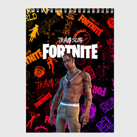 Скетчбук с принтом TRAVIS SCOTT+FORTNITE в Петрозаводске, 100% бумага
 | 48 листов, плотность листов — 100 г/м2, плотность картонной обложки — 250 г/м2. Листы скреплены сверху удобной пружинной спиралью | america | astro jack | astroworld | cactus jack | fortnite | fortnite 2 | fortnite х | rap | travis scott | usa | wish you were here | америка | астро джек | зарубежный реп | кактус джек | реп | сша | трэвис скотт | фортнайт | фортнайт 2