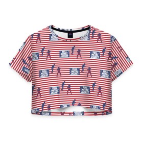 Женская футболка Crop-top 3D с принтом Цельнометаллическая оболочка в Петрозаводске, 100% полиэстер | круглая горловина, длина футболки до линии талии, рукава с отворотами | 