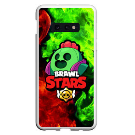 Чехол для Samsung S10E с принтом BRAWL STARS SPIKE в Петрозаводске, Силикон | Область печати: задняя сторона чехла, без боковых панелей | bibi | brawl stars | coach mike | crow | leon | leon shark | max | mecha crow | mr.p | phoenix | sally leon | spike | sprout | unicorn | virus 8 bit | werewolf | ворон | оборотень | пингвин