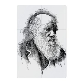 Магнитный плакат 2Х3 с принтом Чарльз Дарвин в Петрозаводске, Полимерный материал с магнитным слоем | 6 деталей размером 9*9 см | Тематика изображения на принте: арт | знаменитости | портрет | ученый | чарльз дарвин