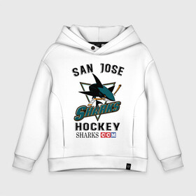 Детское худи Oversize хлопок с принтом SAN JOSE SHARKS в Петрозаводске, френч-терри — 70% хлопок, 30% полиэстер. Мягкий теплый начес внутри —100% хлопок | боковые карманы, эластичные манжеты и нижняя кромка, капюшон на магнитной кнопке | hockey | nhl | san jose | sharks | sport | usa | акулы | надпись | нхл | сан хосе | символы | сообщение | спорт | сша | текст | фраза | хоккей | цитаты | шайбу