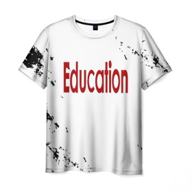 Мужская футболка 3D с принтом SEX EDUCATION в Петрозаводске, 100% полиэфир | прямой крой, круглый вырез горловины, длина до линии бедер | 2 сезон | netflix | series | отис | отис милберн | половое воспитание | половое воспитание 2 | сериал