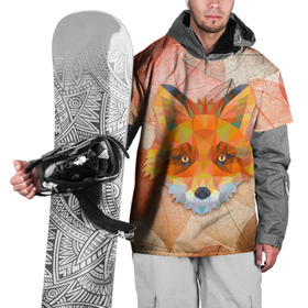 Накидка на куртку 3D с принтом Fox в Петрозаводске, 100% полиэстер |  | art | fox | арт | графика | лисы | минимализм | рисунок