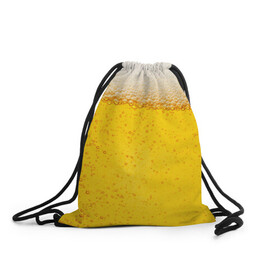 Рюкзак-мешок 3D с принтом Пиво в Петрозаводске, 100% полиэстер | плотность ткани — 200 г/м2, размер — 35 х 45 см; лямки — толстые шнурки, застежка на шнуровке, без карманов и подкладки | пенное | хмельное